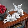 Design Toscano Saint Honore Trumpeting Angel Bonded Marble Mantel Statue EU3365